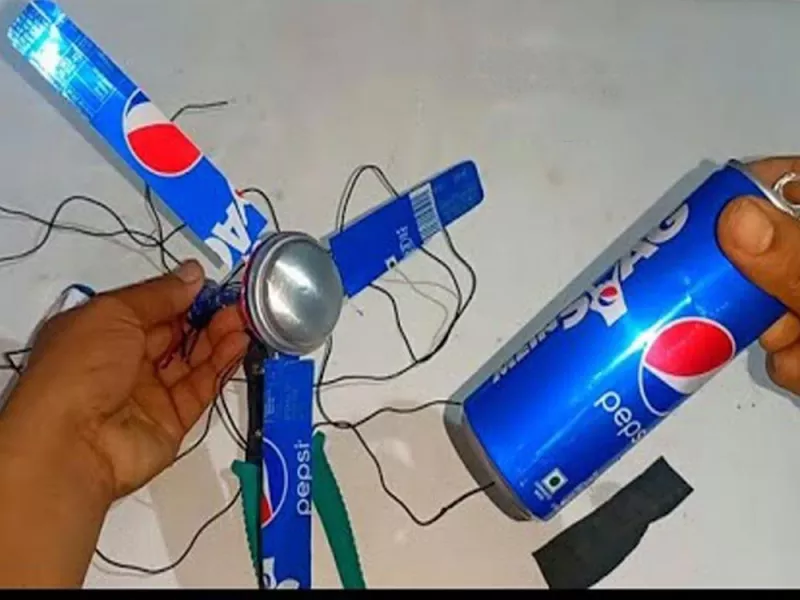 کاردستی پنکه / با قوطی نوشابه مینی پنکه با باد سوپر خنک درست کن !