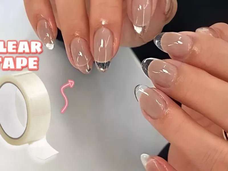 با چسب نواری توی خونه ناخن مصنوعی محکم و نشکن درست کن !