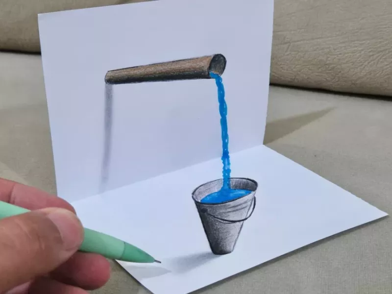 نقاشی سه بعدی روی کاغذ برای افراد مبتدی
