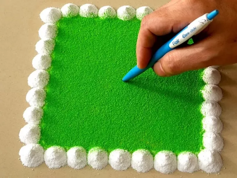 جدیدترین ایده نقاشی هندسی با پودرهای رنگی برای دکوراسیون خانه