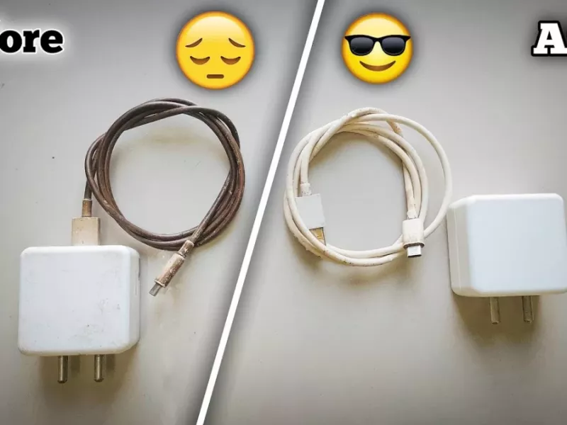 نحوه سفید و تمیز کردن سیم شارژرهای قدیمی و کهنه شده