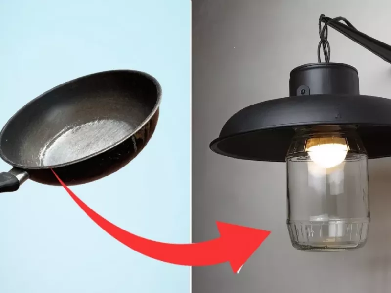 تابه قدیمی خود را دور نریزید / آموزش ساخت لوستر های مدرن برای باغ