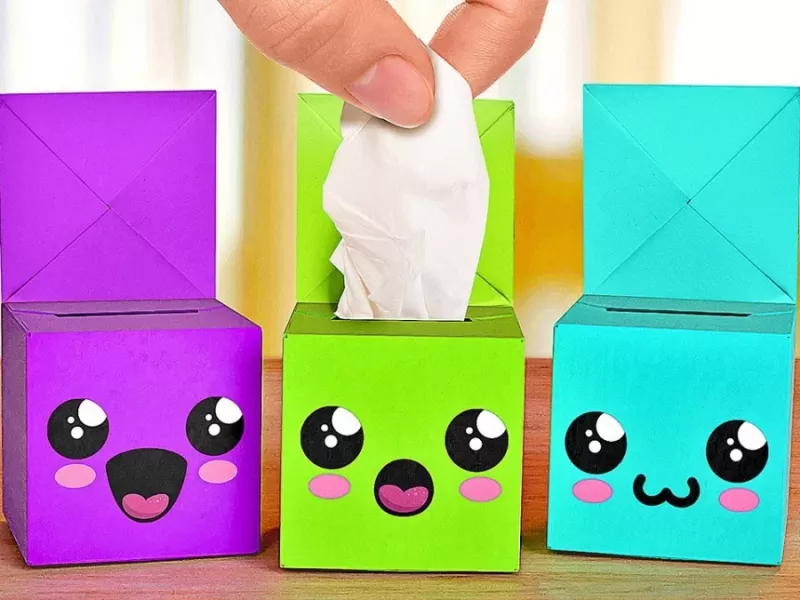 آموزش ساخت جعبه دستمال کاغذی برای اتاق کودک