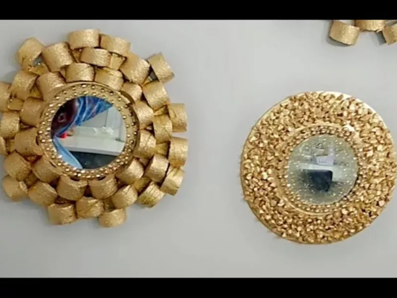 تزئین آینه اتاق و نشیمن در خانه / ایده خلاقانه استفاده از وسایل دور یز