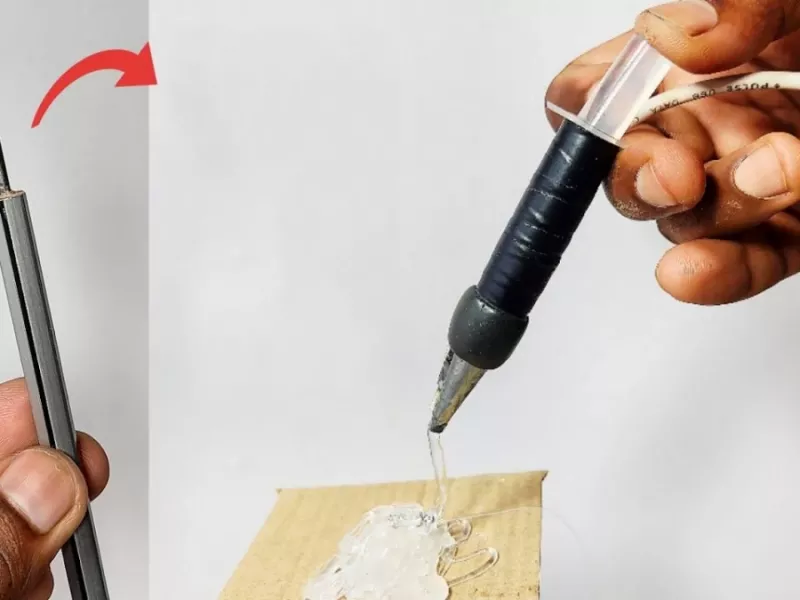 نحوه ساخت چسب گرم با باتری قلمی