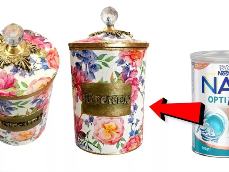 روش ساخت بانکه های آشپزخانه با قوطی های شیر خشک و رب گوجه