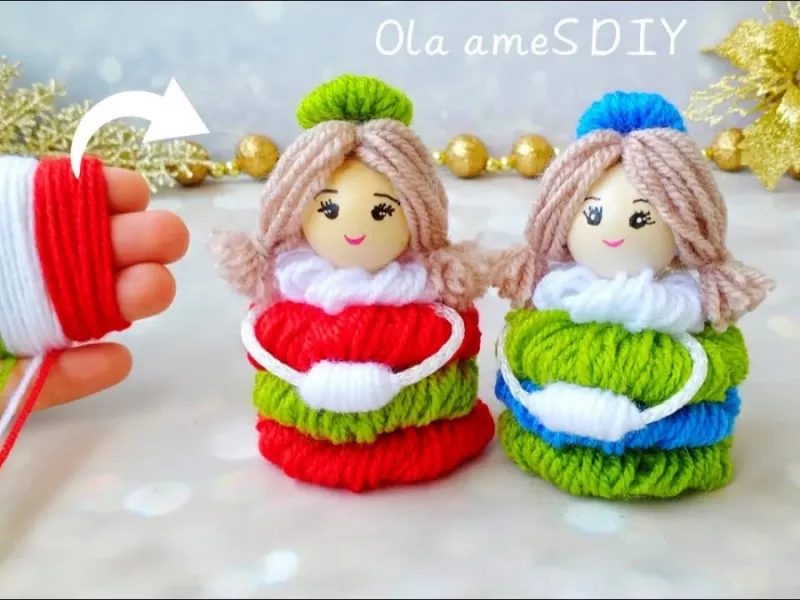 ایده ساخت عروسک فوق العاده زیبا با دست و ضایعات کاموا