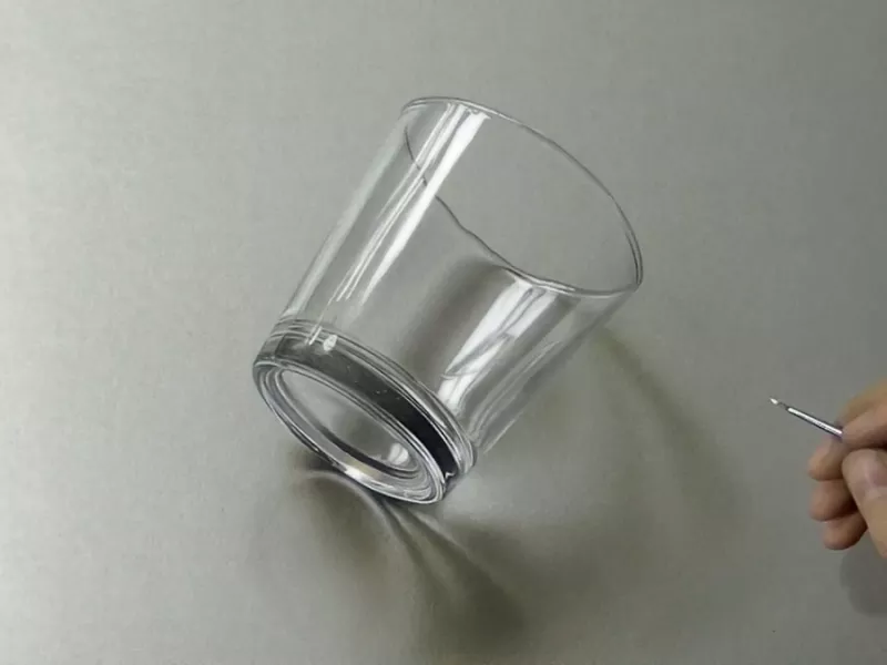 آموزش نقاشی سه بعدی لیوان برای افراد مبتدی