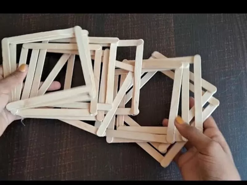 من با چوب بستنی دکوری گرون قیمت ساختم / هیچکس نفهمید با چوب بستنی ساختم !