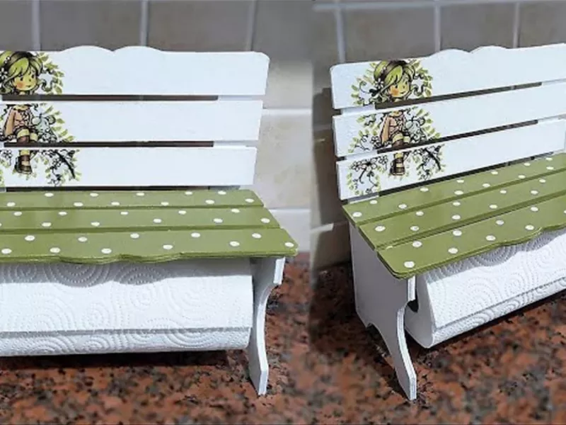 نحوه ساخت جعبه دستمال کاغذی طرح صندلی در خانه