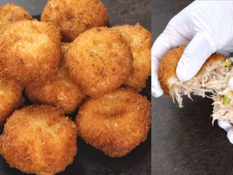 دیگه نان های بیات را دور نریز / طرز تهیه توپک عصرانه با نان و سبزیجات