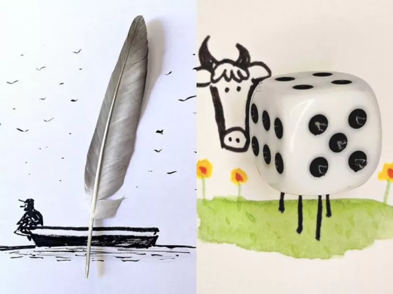 خلق آثار شگفت انگیز با ترکیب نقاشی و اشیا