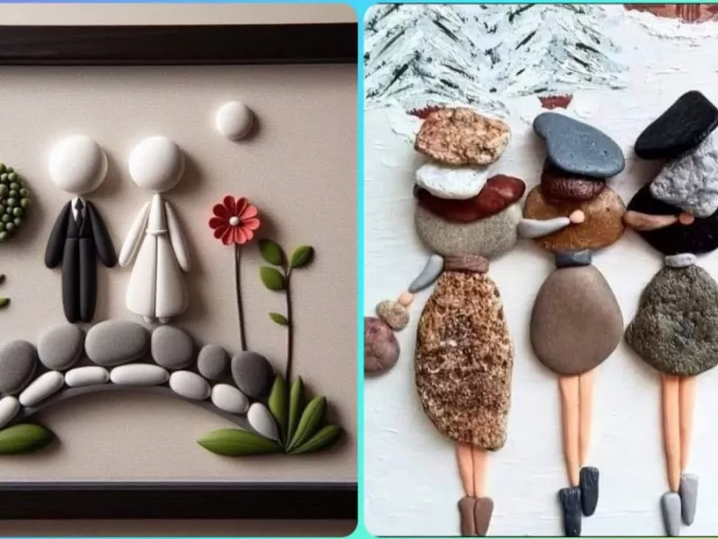 ساخت تابلوهای جذاب نقاشی با استفاده از سنگریزه