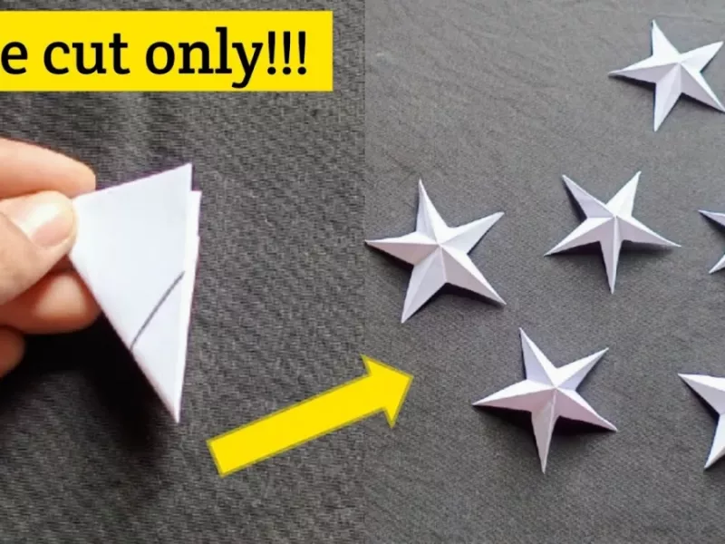 چطور با یک تکه کاغذ ستاره 3 بعدی بسازیم؟