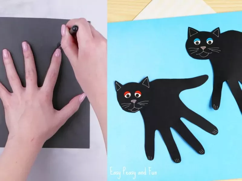 آموزش ساخت کاردستی گربه به صورت تصویری