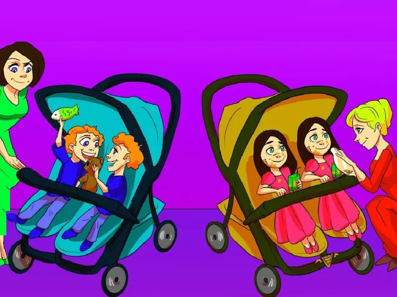 این دیگه خیلی راحته بگو کدوم از این مادرهای دوقلو دار پولدارن؟