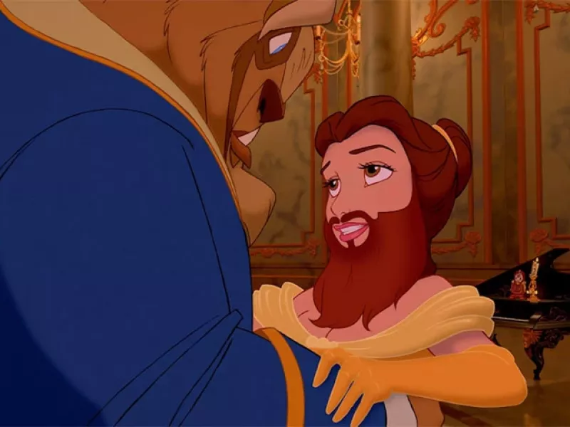 شاهزاده خانم های دیزنی با ریش !