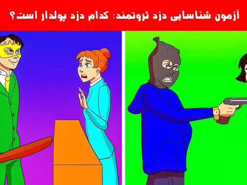 تست هوش شناسایی دزد ثروتمند: کدام دزد پولدار است؟!