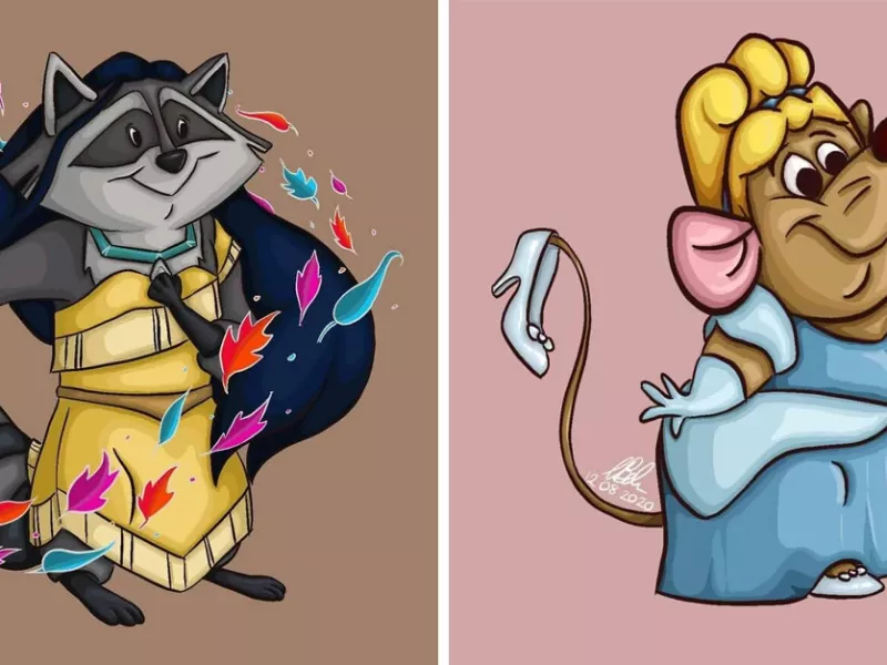 دوست حیوانی پرنسس های دیزنی که شبیه شاهزاده خانم ها لباس پوشیده اند !