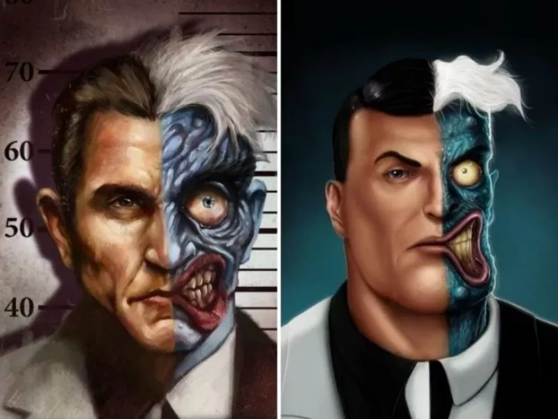 دو چهره از سری انیمیشن بتمن اثر تری هادلستون !