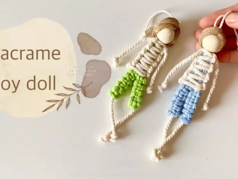 آموزش ساخت عروسک پسر مکرومه !