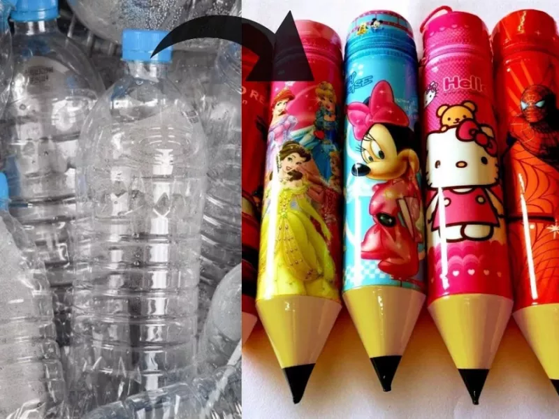 این جا مدادی بامزه رو با بطری پلاستیکی دور ریختنی بساز و هدیه بده !