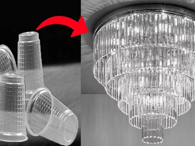 با لیوان پلاستیکی این آویز دیواری بامزه رو توی خانه درست کن !