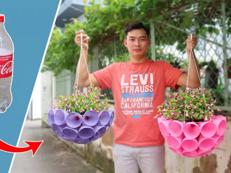 بازیافت بطری های پلاستیکی به گلدان های متفاوت و زیبا !