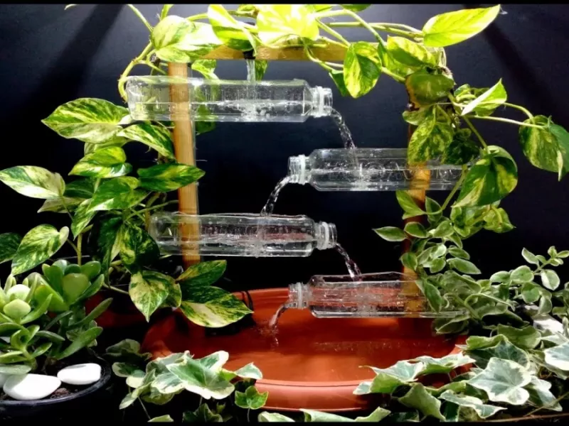 این آبنمای زیبا رو برای کسانی که عاشق گل و گیاه هستند درست کن !