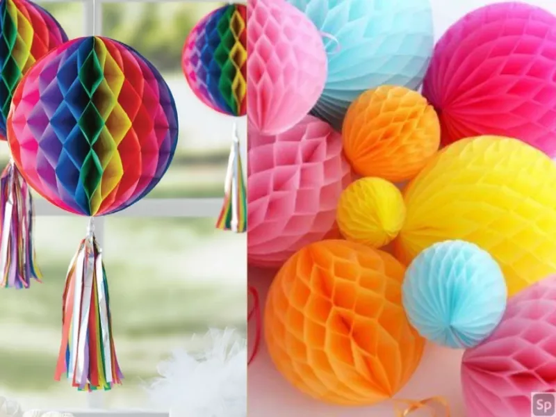 ساخت توپ لانه زنبوری برای تزیین جشن هاتون !