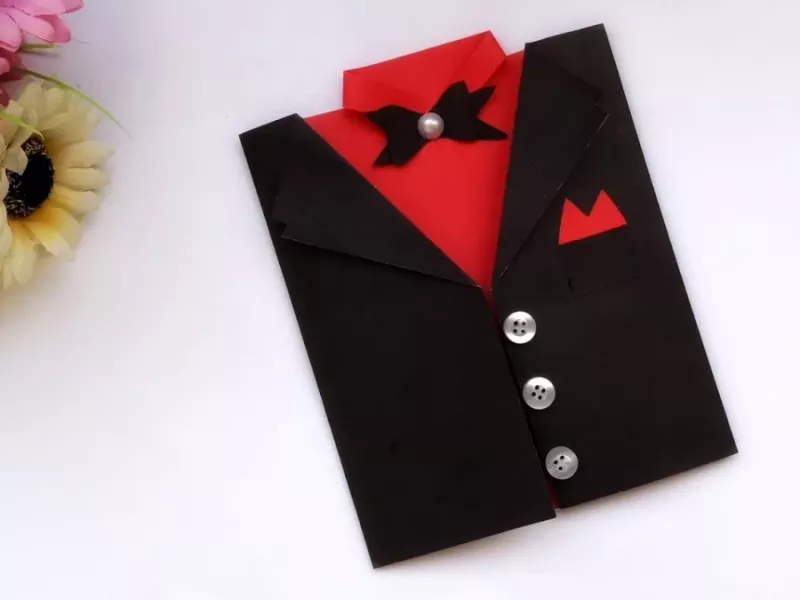 ایده کارت روز پدر دست ساز پدرانه با کاغذ رنگی !