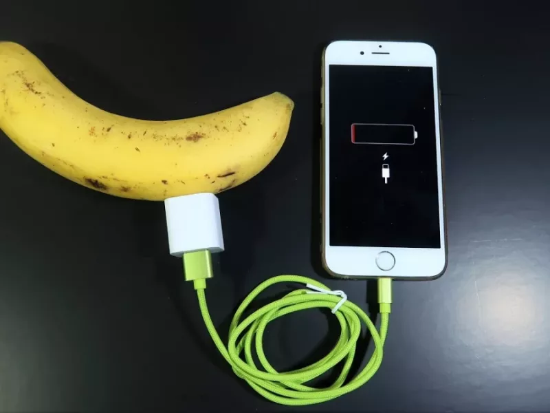 مولد انرژی رایگان با استفاده از موز برای گوشی های آیفون !