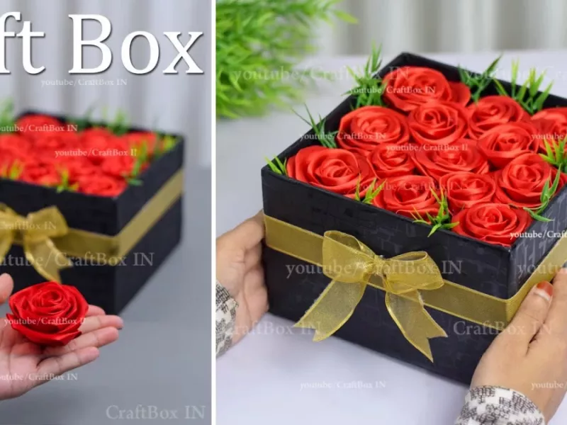 این جعبه پر از گل رو می تونی در خانه درست کنی و به عزیزانت هدیه بدی.