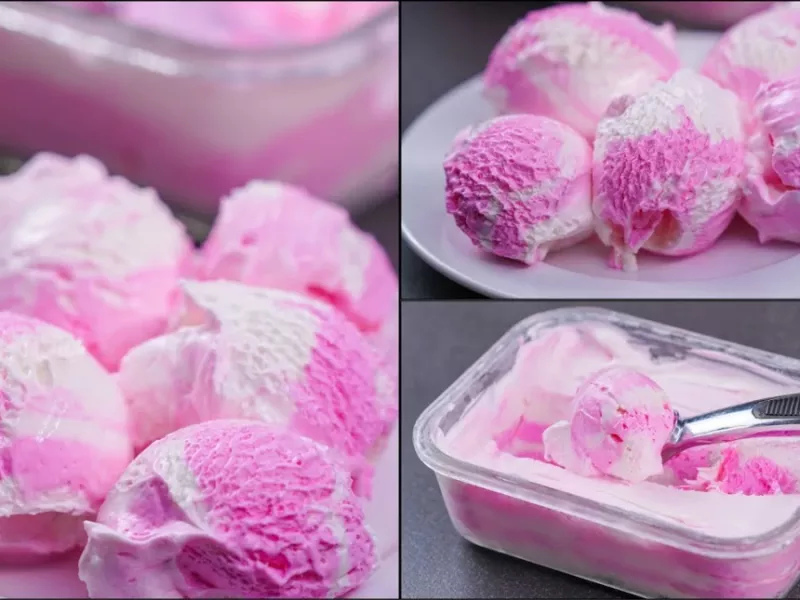 بستنی وانیلی لایه لایه در خانه درست کنیم !