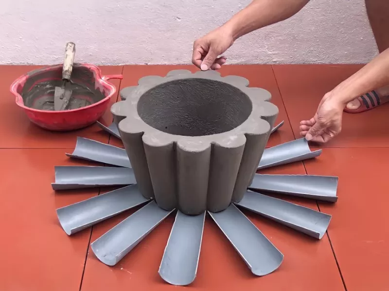 تکنیک های جالب برای ساختن گلدان با سیمان در خانه !