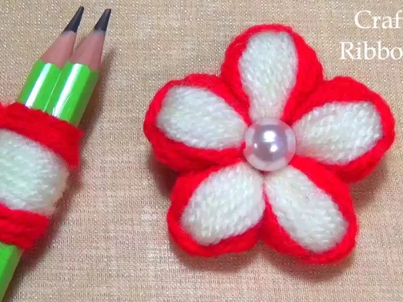 ایده ساخت گل کاموایی فوق العاده آسان با دو تا مداد !