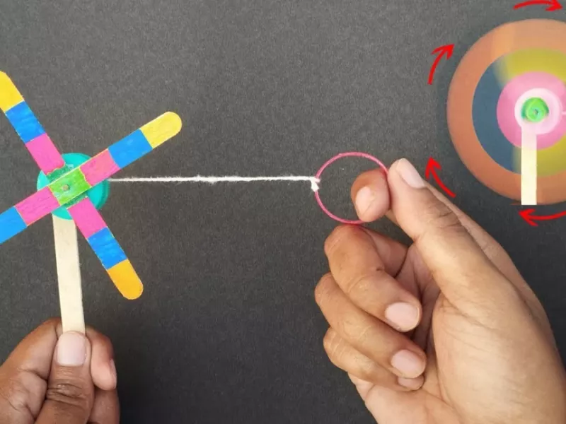 طرز ساخت پنکه با چوب بستنی ! ساخت اسباب بازی با چوب بستنی