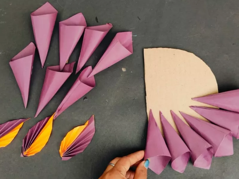 2 آویز دیواری زیبا و آسان / کاردستی کاغذی آسان برای دکوراسیون خانه