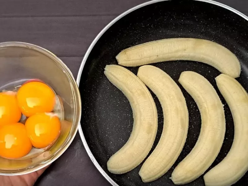 اگه موز و تخم مرغ داری حتما درست کن نتیجش عالیه !