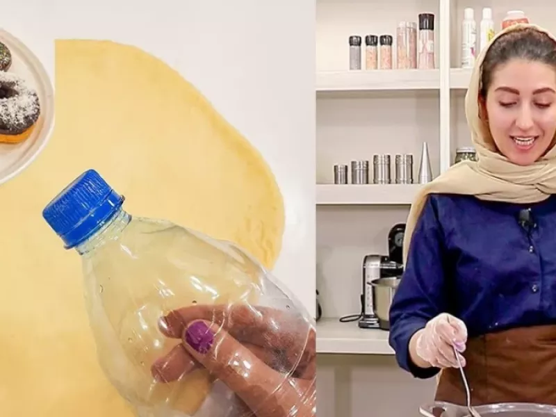 طرز تهیه دونات تپل و بازاری با یه ترفند جالب آموزشی !