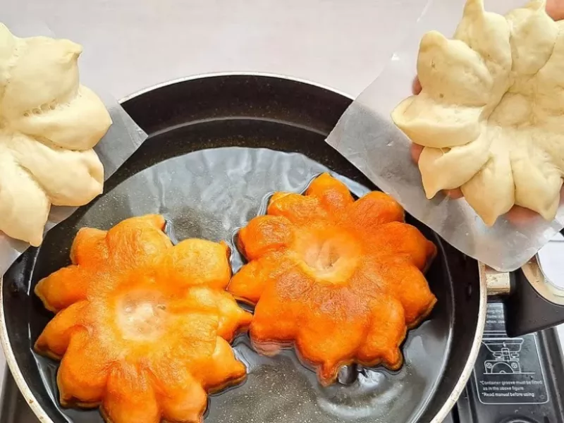 دونات خانگی بدون فر خوشمزه و ساده / دونات متفاوت اما آسان