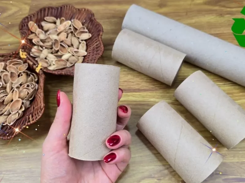 ببینید با رول های دستمال توالت و پوسته های پسته چی ساخته ام! ایده عالی