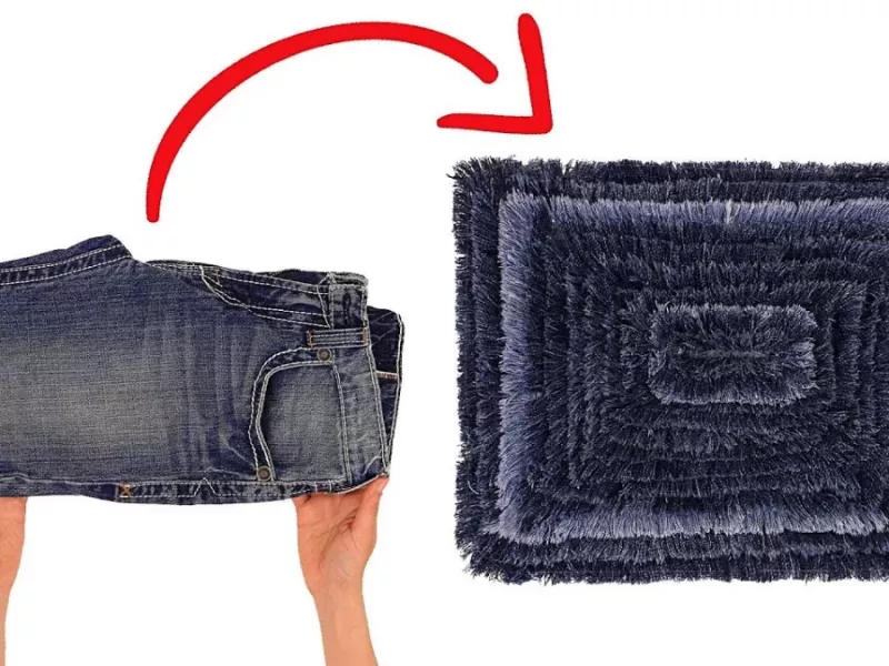 چگونه با شلوار جین کهنه یک پادری کرکی خیلی شیک بدوزیم!