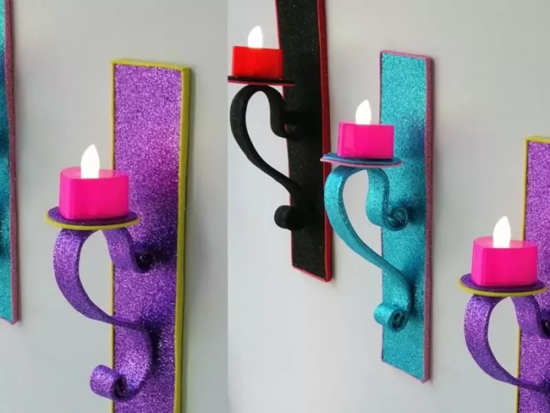 ایده کاردستی جا شمعی / ایده شگفت انگیز با ورق فوم