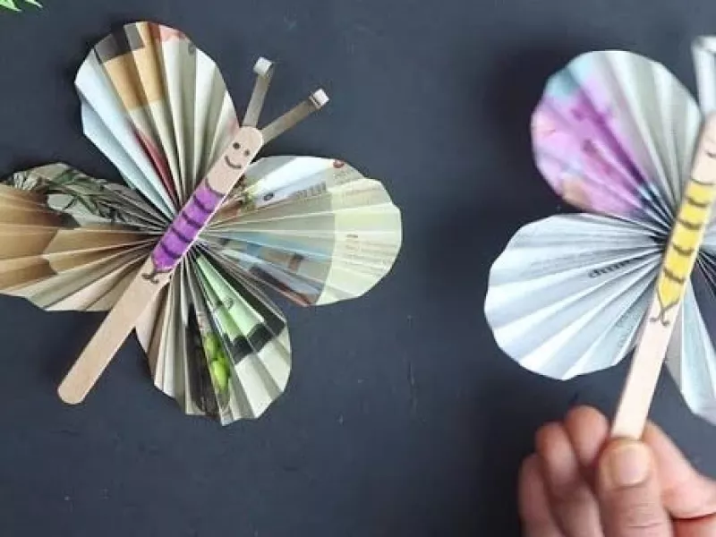 نحوه ساخت کاردستی پروانه با استفاده از کاغذ مخصوص کودکان !