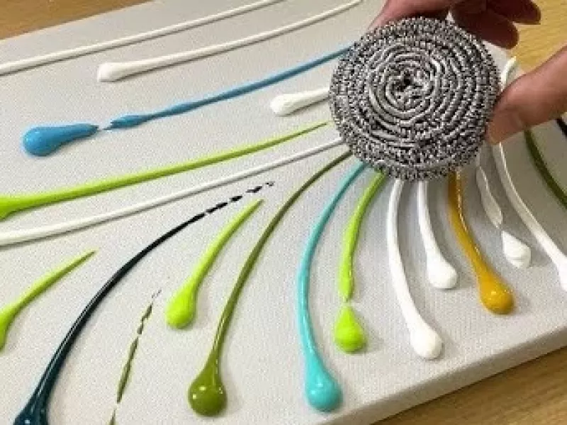 تکنیک رنگ آمیزی با وسایل پیش پا افتاده/ یک نقاشی برای اتاقت بکش