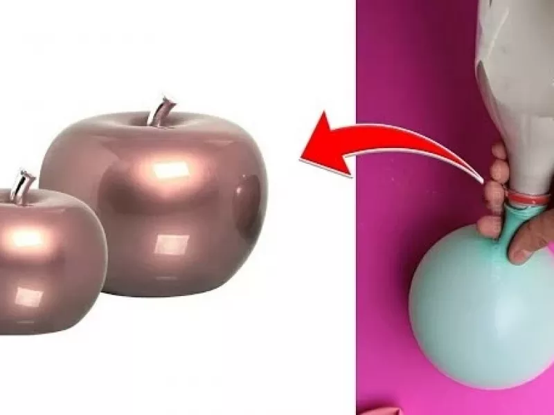ساخت سیب های تزئینی گچی با استفاده از بادکنک / صنایع دستی گچی