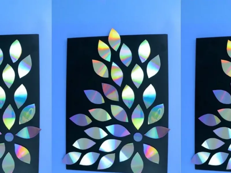 دیوار اتاقت رو با سی دی های قدیمی به‌ شکل زیبایی تزئین کن!