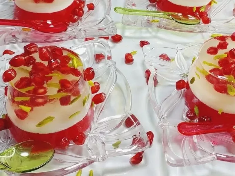 آموزش ژله ویترینی بدون قالب / ژله یلدایی تک نفره فوق العاده خوشمزه