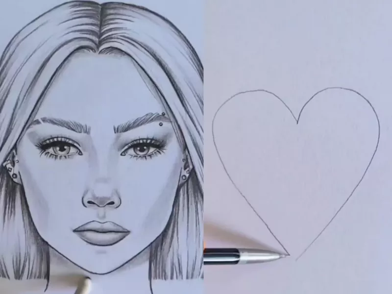 با یک قلب چهره فوق العاده زیبا طراحی کن!